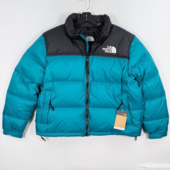 The North Face Jackets & Blazers - The North Face Nuptse Jacket Size 2X Womens Plus Harbor Blue Hidden Hood NWT